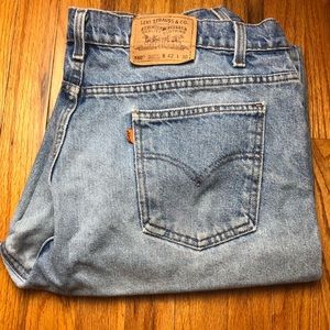Men’s orange tab made in USA 550 jeans relaxed fit